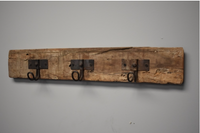 24 " 3 Hook Wall Reclaimed Wood Rack