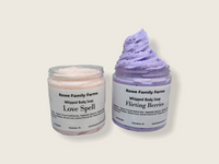 Set of Whipped Body Soap and Sugar Scrub