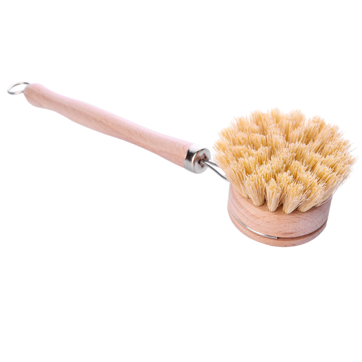 Bamboo & Sisal long handle dish brush with replaceable head